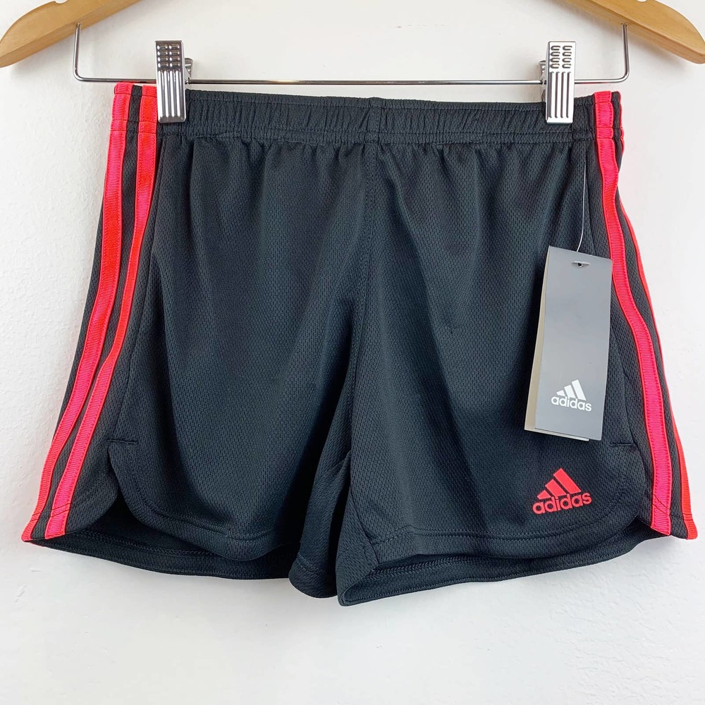 ADIDAS 3-Stripe Big Girls Training Mesh Shorts M